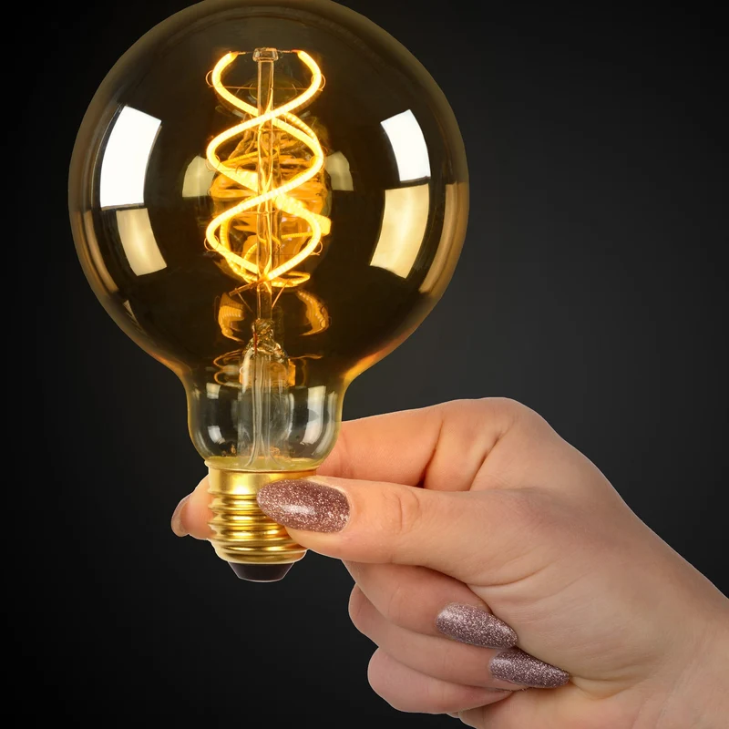 Lucide LED Filament Bulb E27 G95 Clear - 450lm 2700K - Dimmable