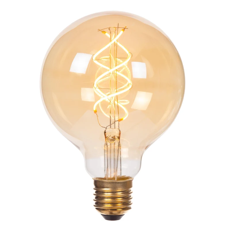 Lucide LED Filament Bulb E27 G95 Amber - 450lm 2200K - 3-Step Dim