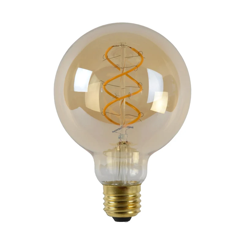 Lucide LED Filament Bulb E27 G95 Amber - 450lm 2200K - 3-Step Dim