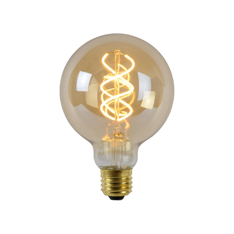 Lucide LED Filament Bulb E27 G95 Amber - 380lm 2200K - Dimmable