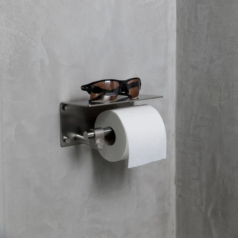 Buster + Punch Cast Toilet Roll Holder with Shelf