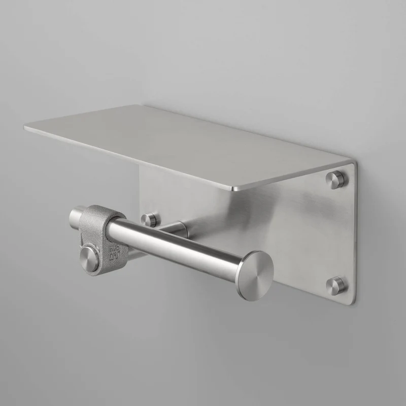 Buster + Punch Cast Toilet Roll Holder with Shelf