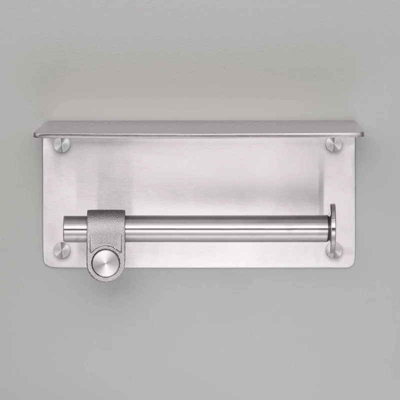 Buster + Punch Cast Toilet Roll Holder with Shelf