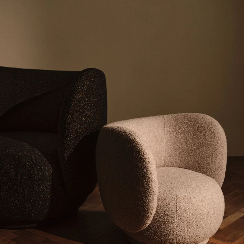 Ferm Living Rico Kids Lounge Chair Soft Bouclé