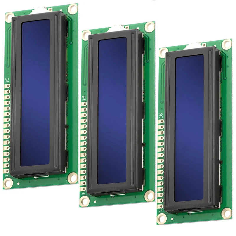 HD44780 1602 LCD Modul Display 2x16 Zeichen (mit blauem Hintergrund) kompatibel mit Arduino und Raspberry Pi