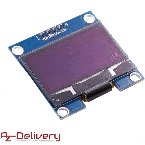 1,3 Zoll OLED I2C 128 x 64 Pixel Display kompatibel mit Arduino und Raspberry Pi