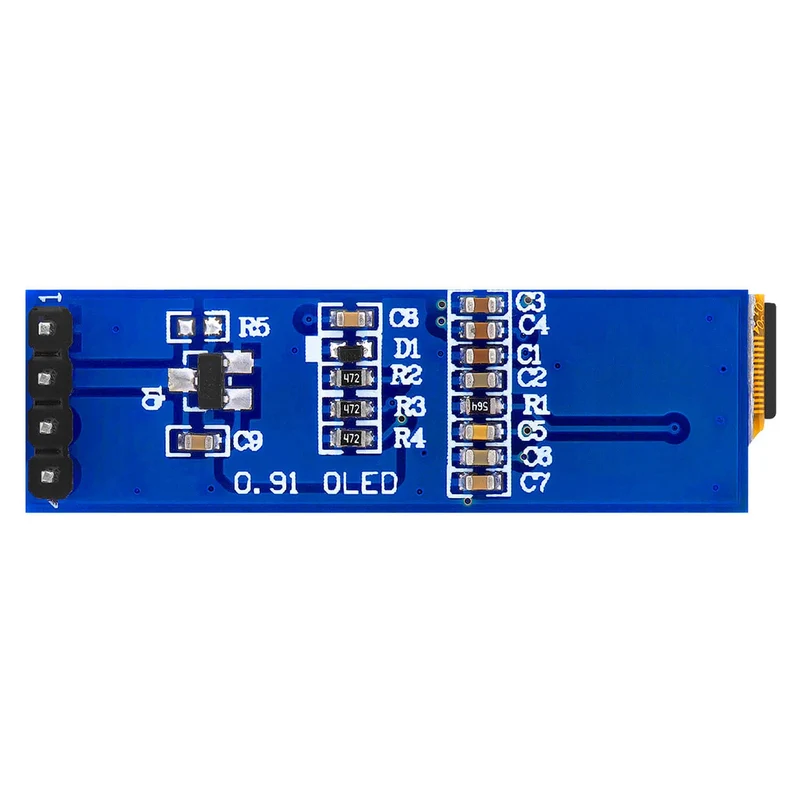 0,91 Zoll OLED I2C Display 128 x 32 Pixel kompatibel mit Arduino und Raspberry Pi