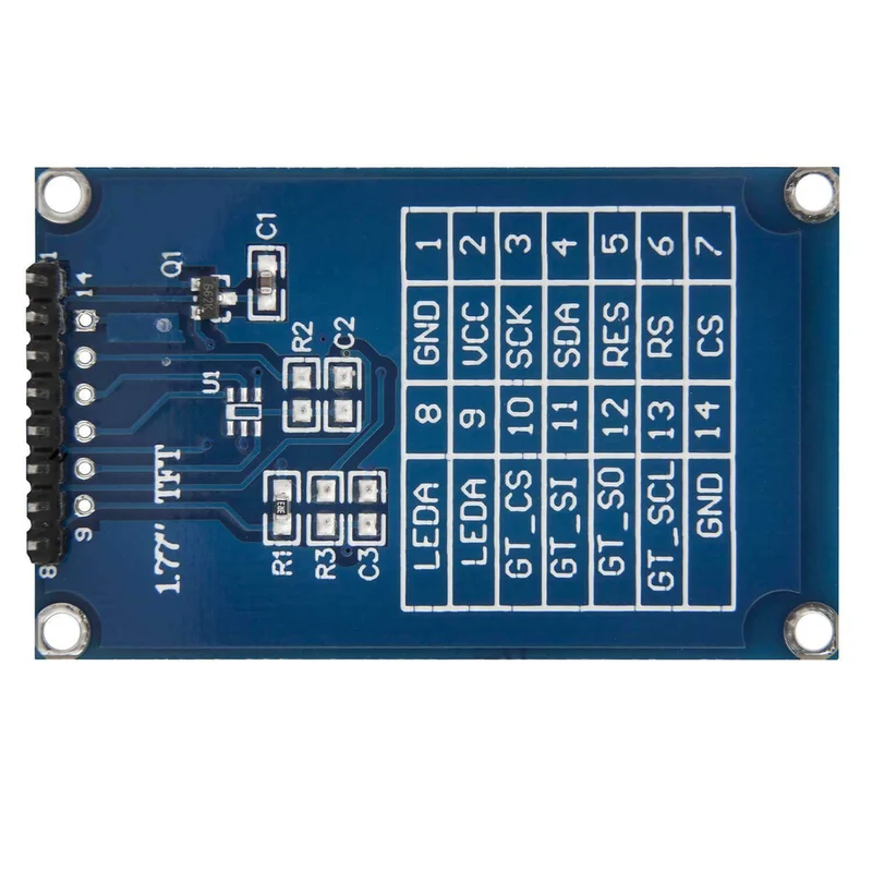 1,77 Zoll SPI TFT-Display und 128x160 Pixeln kompatibel mit Arduino und Raspberry Pi