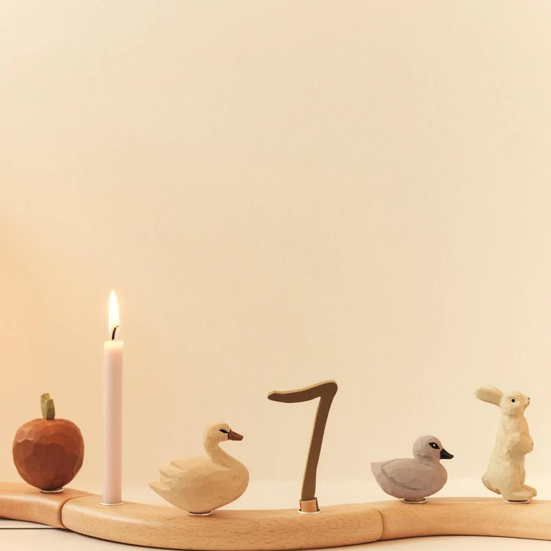 Ferm Living Loopi Figurines Swan and Duckling - Set of 2