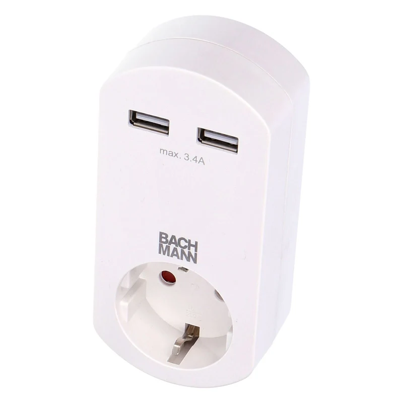 Bachmann SMART Adapter mit 2-fach USB-Charger