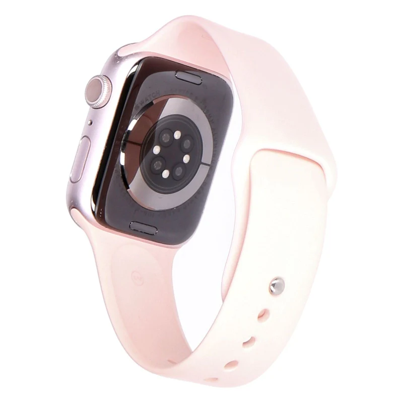 Apple Watch Series 9 45mm GPS Rosé Aluminiumgehäuse mit Sportarmband Hellrosa S/M