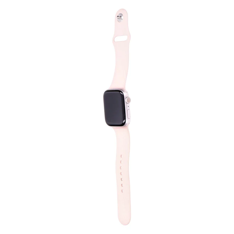 Apple Watch Series 9 45mm GPS Rosé Aluminiumgehäuse mit Sportarmband Hellrosa S/M