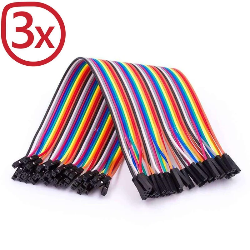 Jumper Wire Kabel 40 STK. je 20 cm F2F Female to Female kompatibel mit Arduino und Raspberry Pi Breadboard