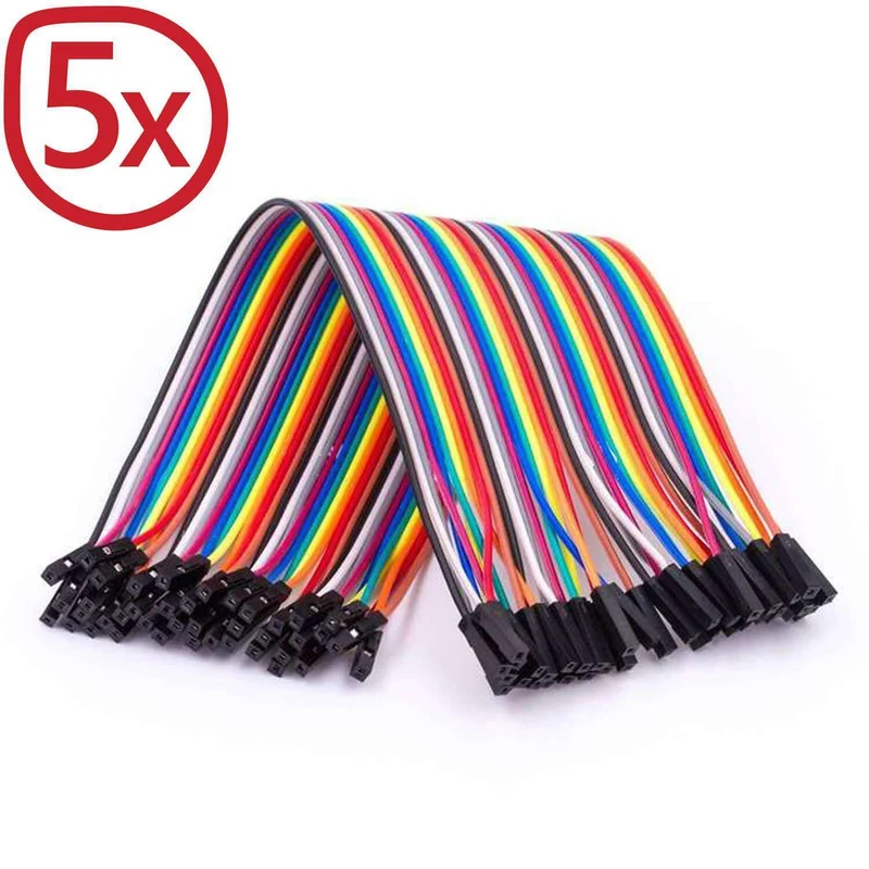 Jumper Wire Kabel 40 STK. je 20 cm F2F Female to Female kompatibel mit Arduino und Raspberry Pi Breadboard