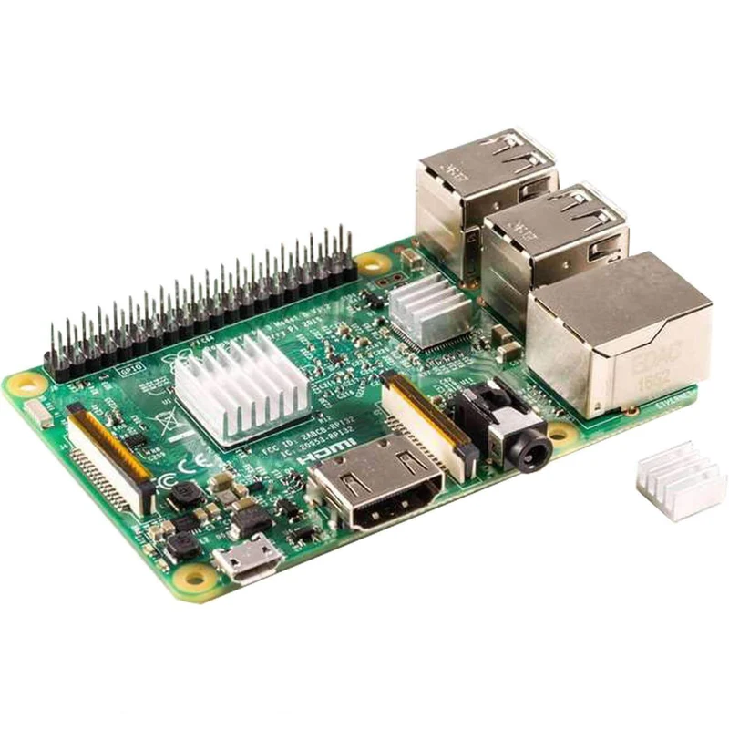 3er Set passive Alu Kühlkörper für Raspberry Pi A + B mit wärmeleitender Spezialklebefolie