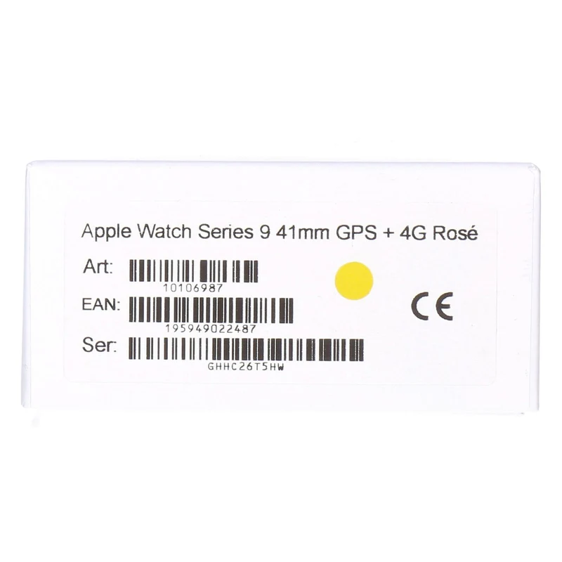 Apple Watch Series 9 41mm GPS + 4G Rosé Aluminiumgehäuse mit Sportarmband Hellrosa S/M