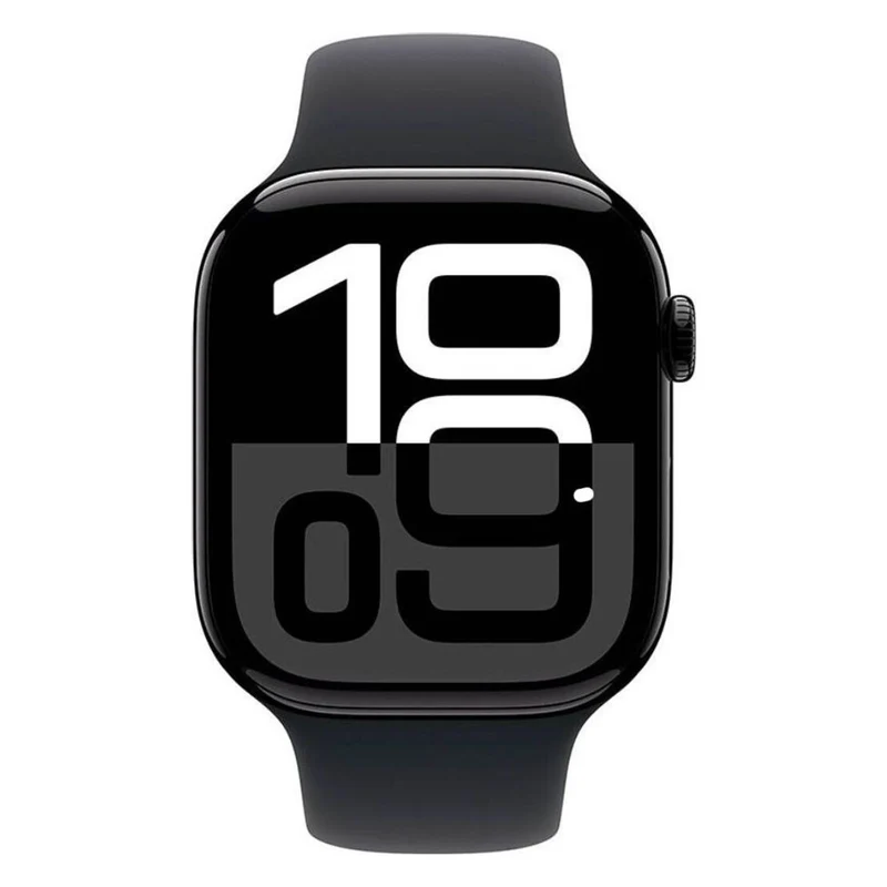 Apple Watch Series 10 46mm GPS + 4G Diamantschwarz Aluminiumgehäuse, Sportarmband Schwarz S/M