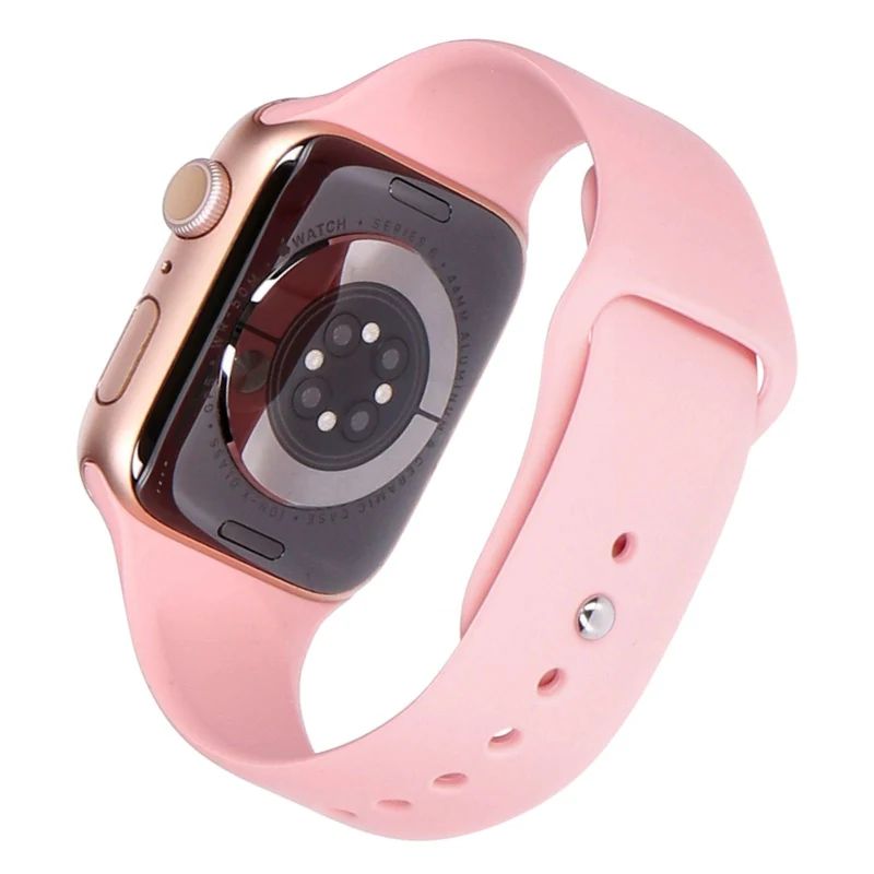 Apple Watch Series 6 44mm GPS Gold Aluminiumgehäuse mit Sportarmband Pink Sand