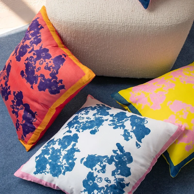 Stories of Italy Yellow & Pink Cushion