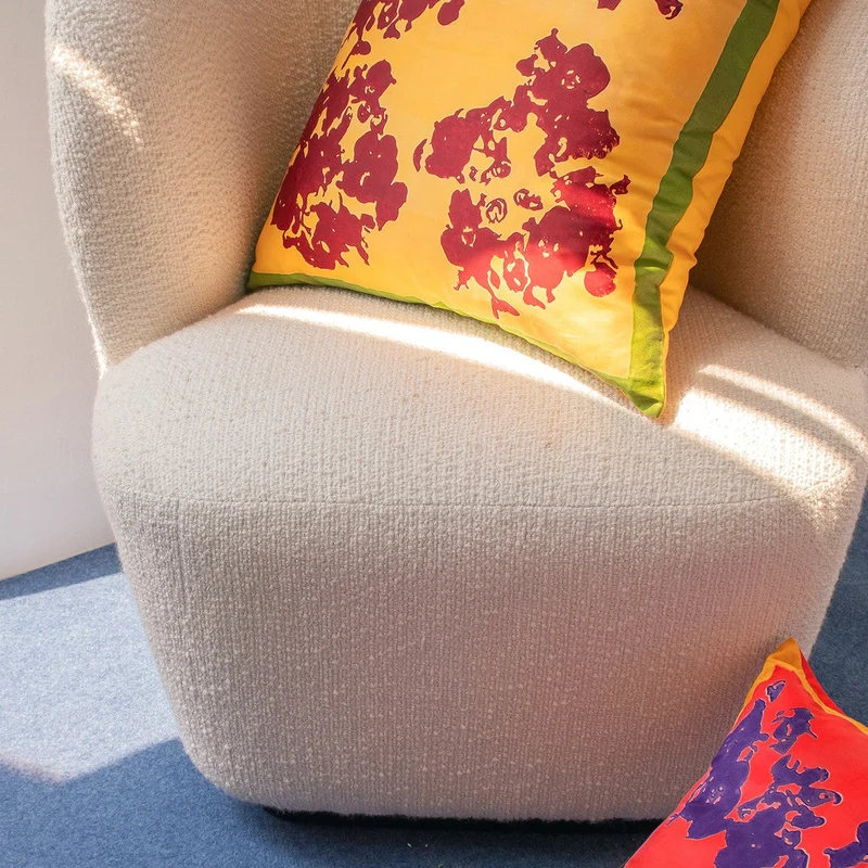 Stories of Italy Coral & Purple Cushion