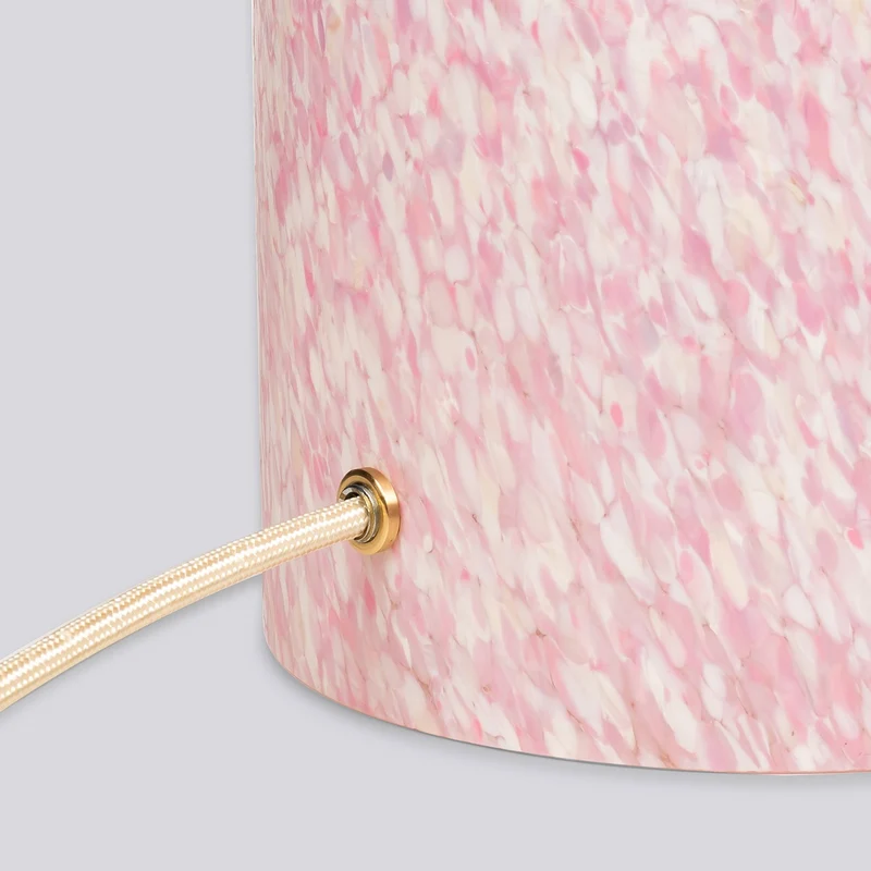 Stories of Italy Ivory & Pink Pillar Lamp