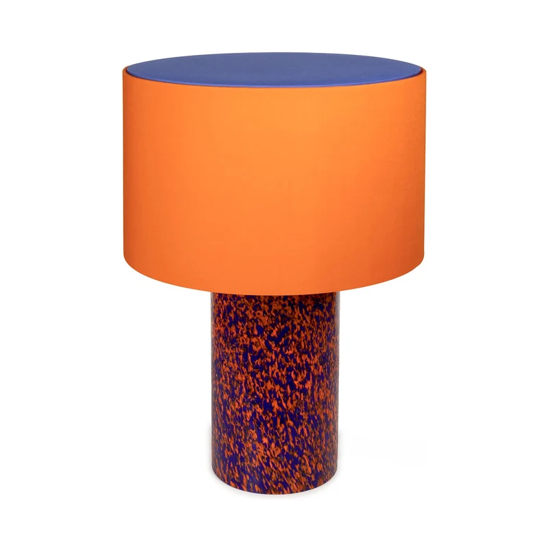 Stories of Italy Orange & Blue Pillar Lamp
