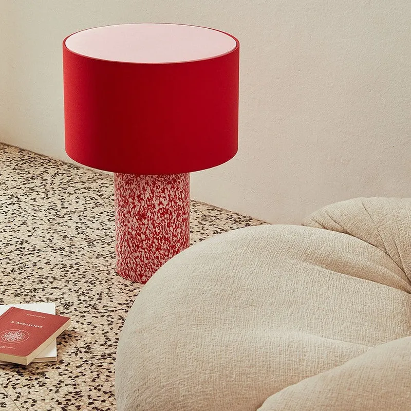 Stories of Italy Red & Ivory Pillar Lamp