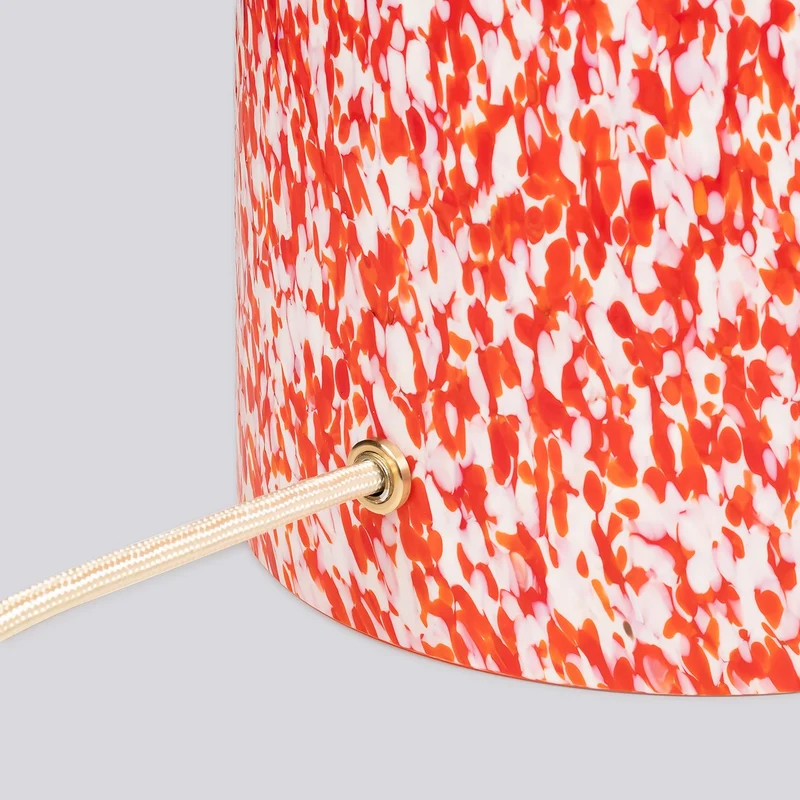 Stories of Italy Red & Ivory Pillar Lamp