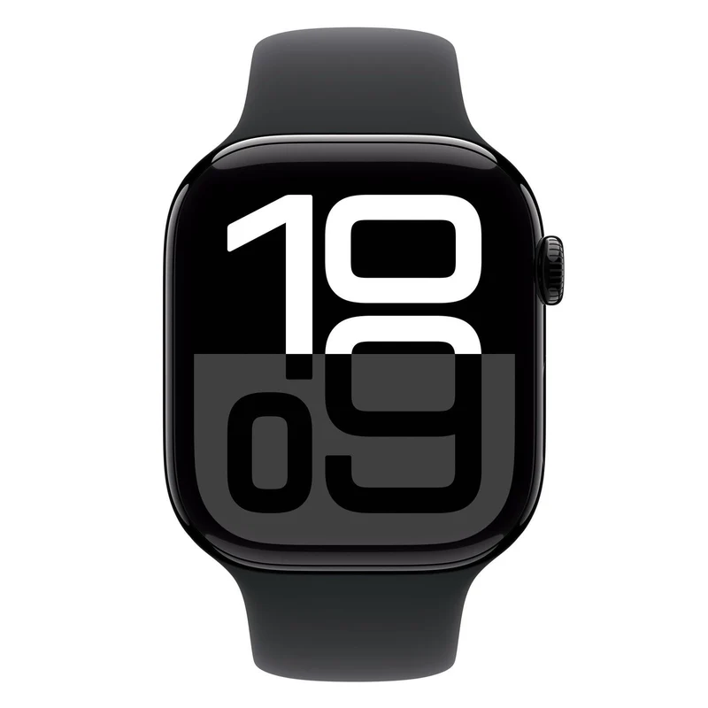 Apple Watch Series 11 46mm GPS + 5G Diamantschwarz Aluminiumgehäuse, Sportarmband Schwarz M/L