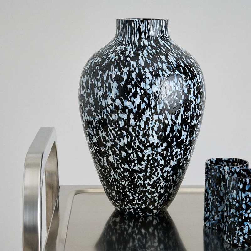 Stories of Italy Black & White Olla Tall Vase