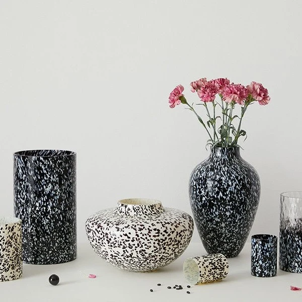 Stories of Italy Black & White Olla Tall Vase