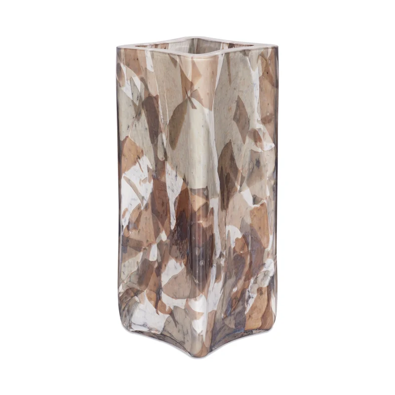Stories of Italy Gray Cube Bucket Vase