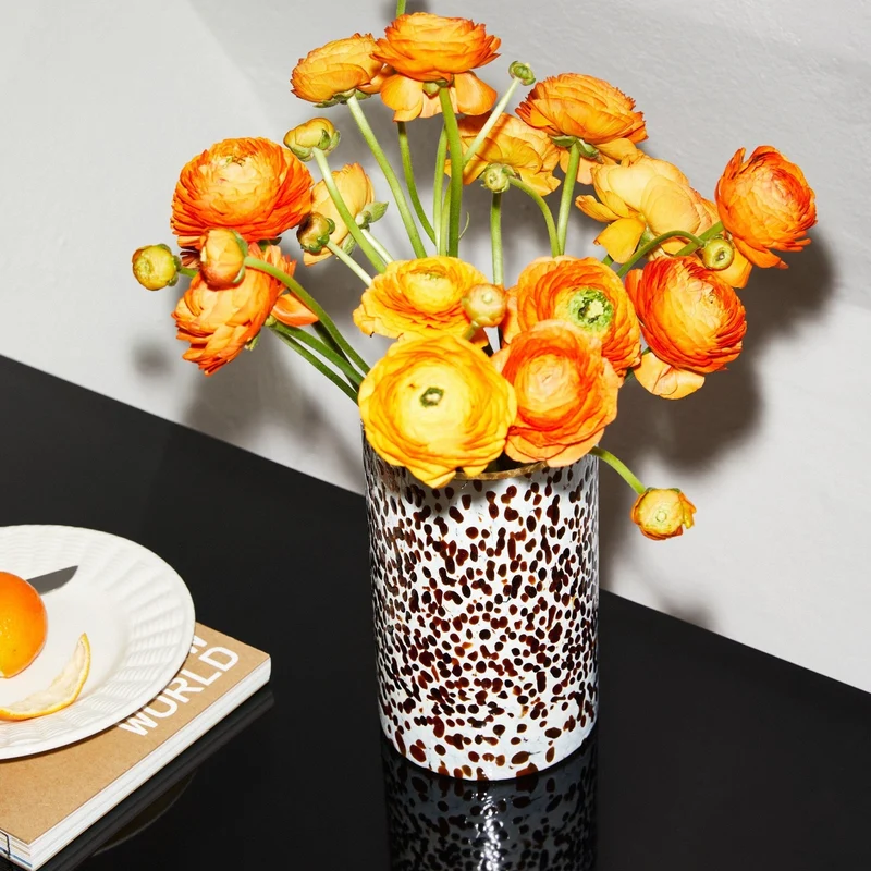 Stories of Italy Ivory & Amber Tall Vase