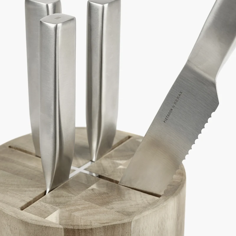 Serax Base Knife Set with Block - 4 Pieces