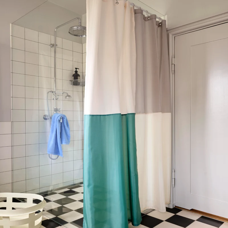 Hay Check Shower Curtain