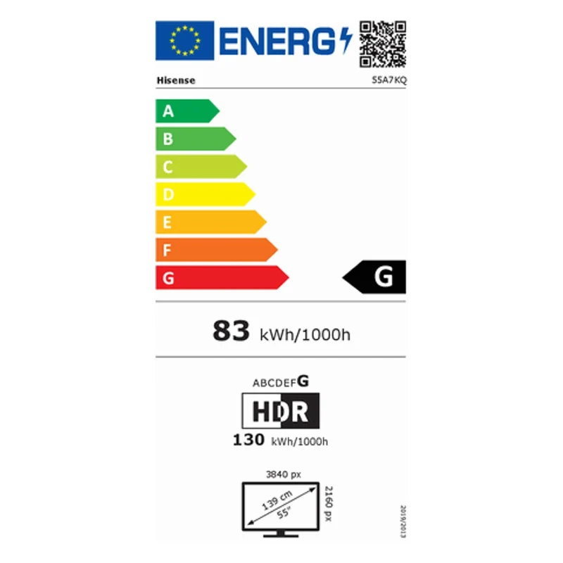 Hisense 55A7KQ 55" (139,7 cm) 4K Ultra HD Smart-TV WLAN Schwarz 330 cd/m²