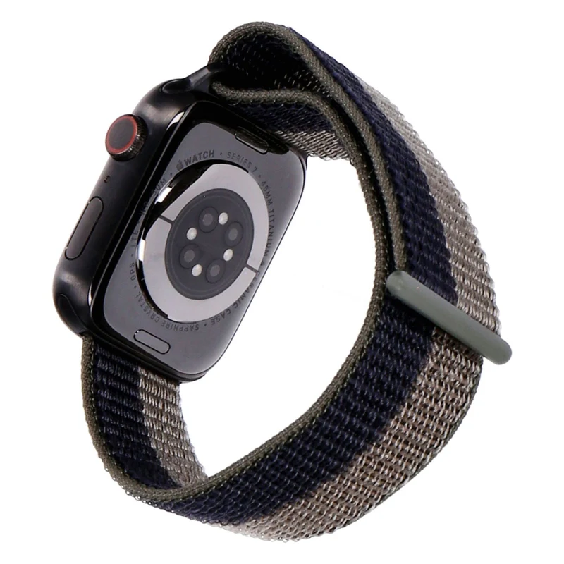 Apple Watch Series 7 45mm GPS + 4G Titan Schwarz Titangehäuse mit Sport Loop Tornado/Grau