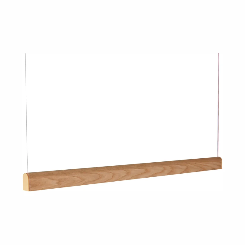 Tunto Curve - 1720 mm - Oak / Gold Pendant