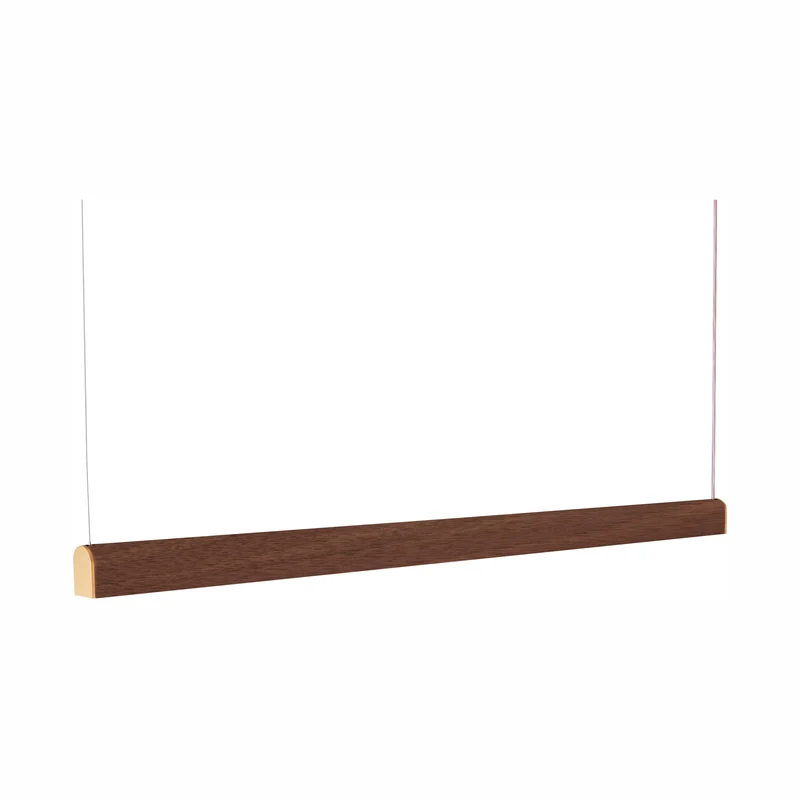 Tunto Curve - 1440 mm - Walnut / Gold Pendant
