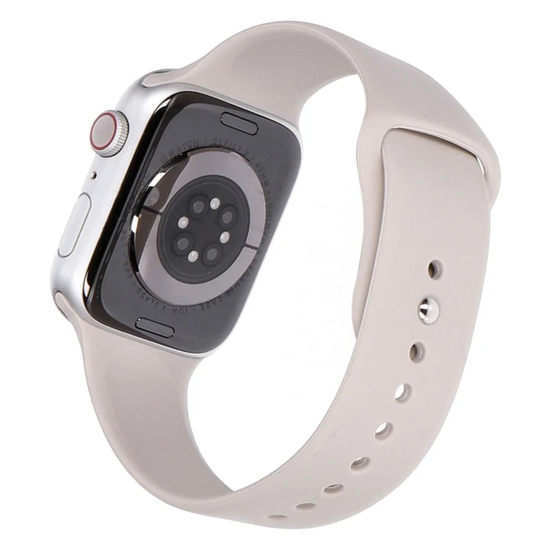 Apple Watch Series 9 45mm GPS + 4G Silber Aluminiumgehäuse mit Sportarmband Polarstern M/L
