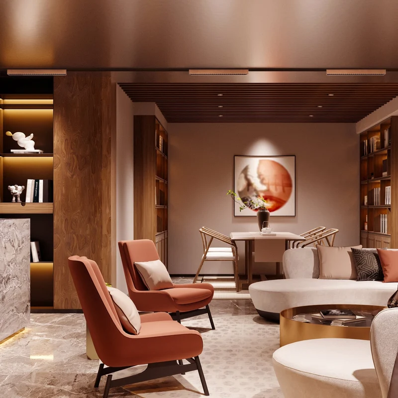Tunto Square - 1440 mm - Walnut Ceiling Light