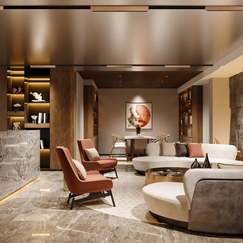 Tunto Square - 880 mm - Walnut Ceiling Light