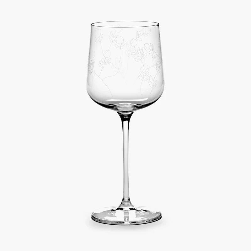 Serax Midnight Flowers White Wine Glass