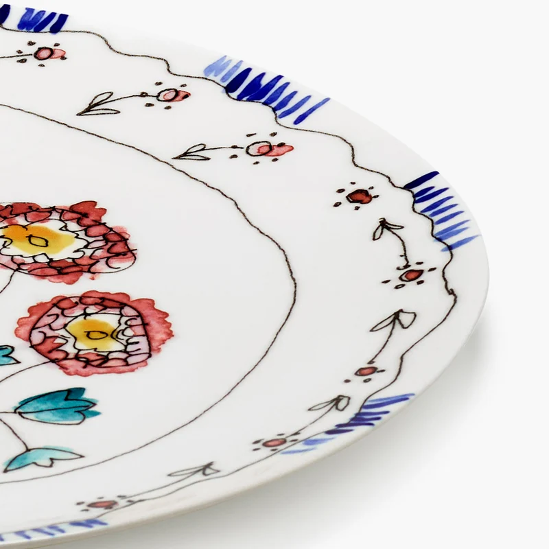 Serax Midnight Flowers Serving Plate