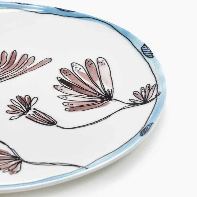 Serax Midnight Flowers Serving Plate