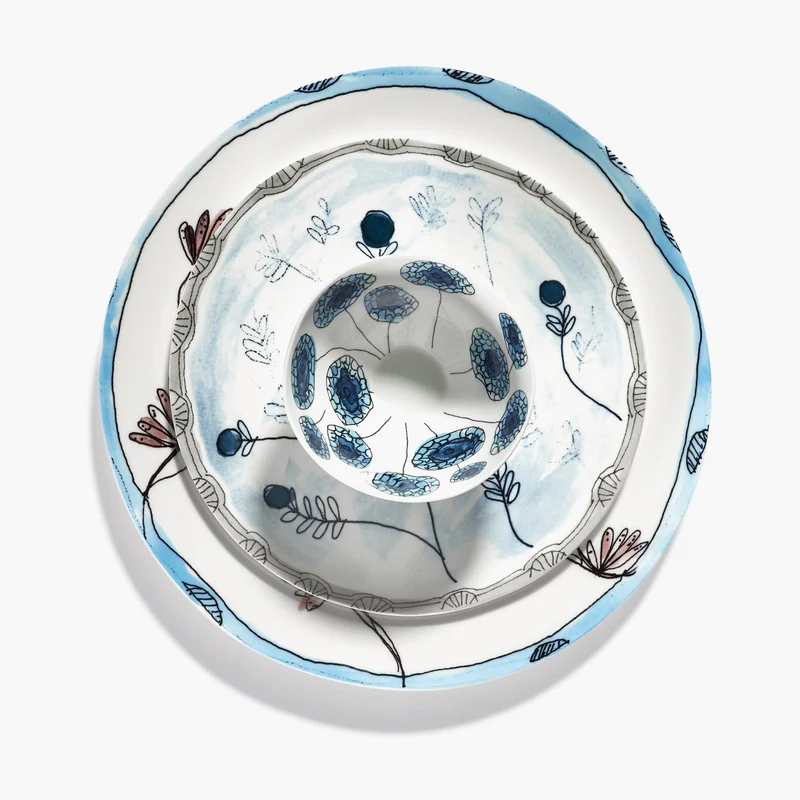 Serax Midnight Flowers Serving Plate