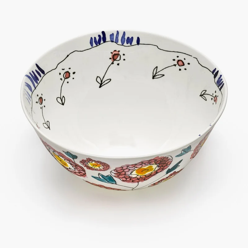 Serax Midnight Flowers Serving Bowl
