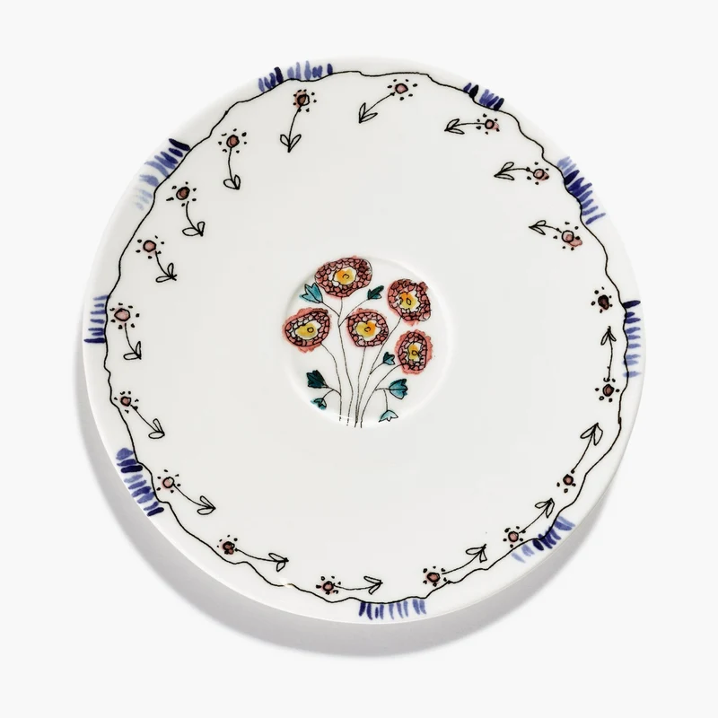 Serax Midnight Flowers Saucer Tea Cup