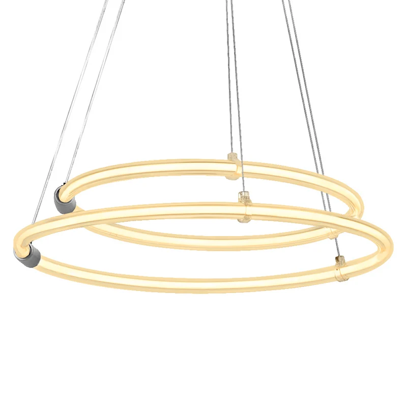 LEDVANCE Decor Aura, 2-flammige Pendelleuchte aus geschwungenem Polycarbonat mit LED und Filament-Design, 21W, 2400 lm, 3000 K, 830 warmweiß, Click dimmbar, dunkelgrau, Kunststoff (PC), 498 mm, IP20