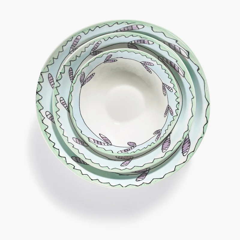 Serax Midnight Flowers Low Bowl